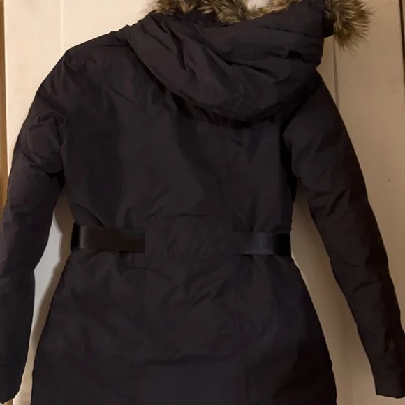 The North Face Women Black Goose Down Faux Fur Hood Puffer Parka Jacket - Picture 4 of 4